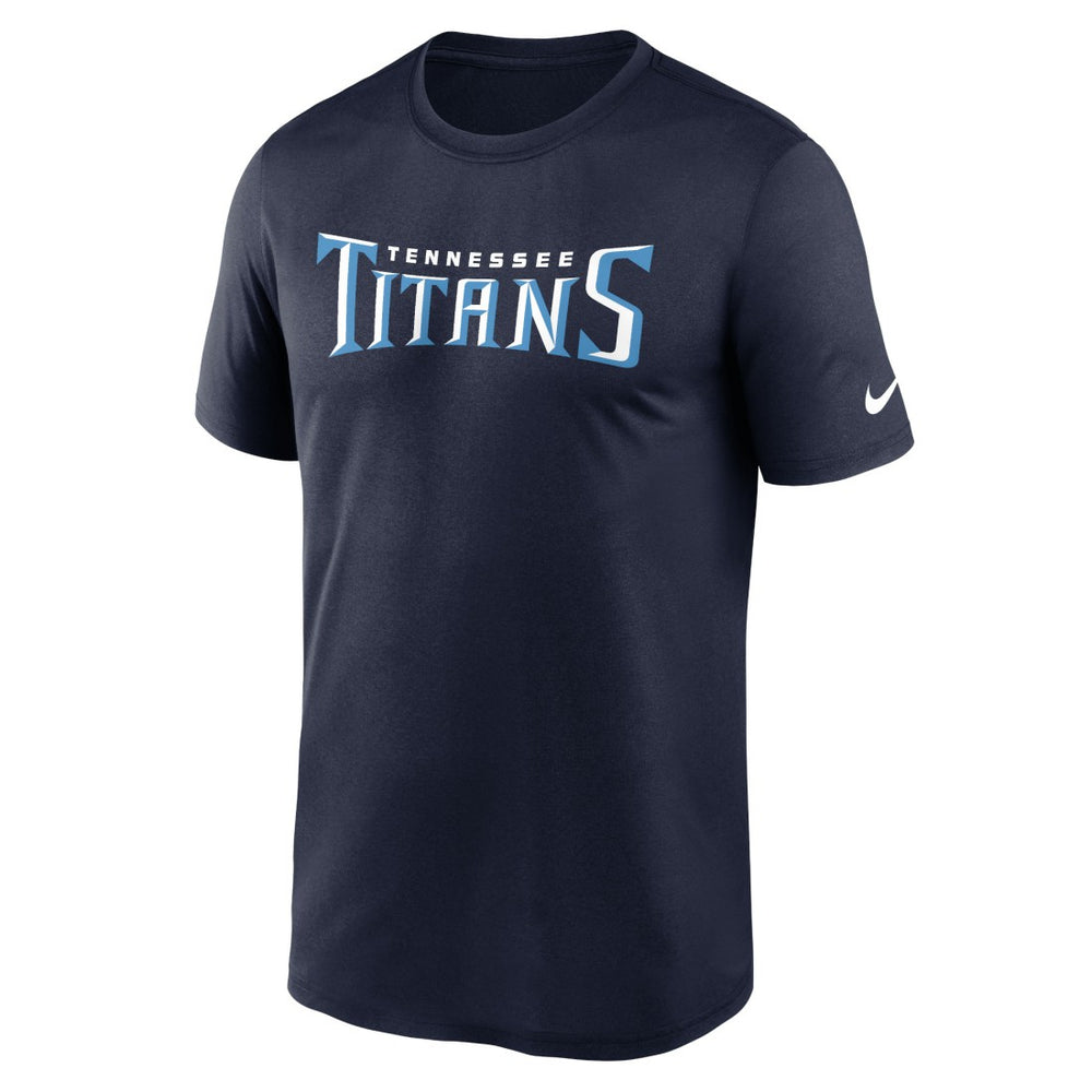 Nike Tennessee Titans Primetime Legend Wordmark Performance T-Shirt Navy