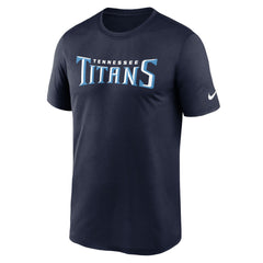 Nike Tennessee Titans Primetime Legend Wordmark Performance T-Shirt Navy