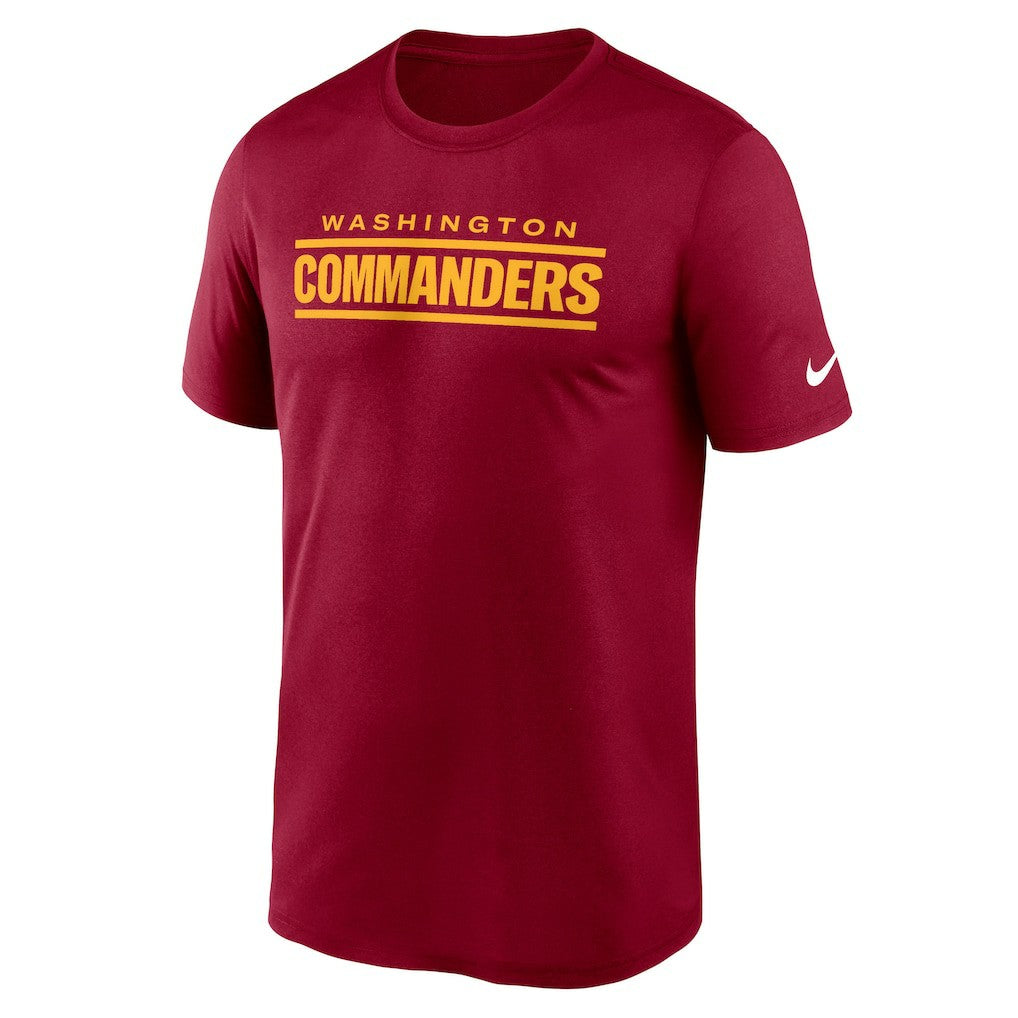Nike Washington Commanders Primetime Legend Wordmark Performance T-Shirt Burgundy