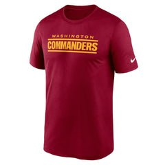 Nike Washington Commanders Primetime Legend Wordmark Performance T-Shirt Burgundy