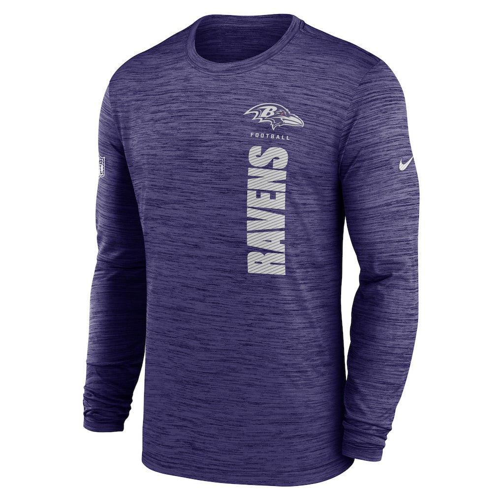 Nike Baltimore Ravens Sideline Velocity Dri-FIT Long Sleeve T-Shirt Purple