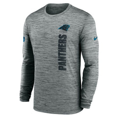 Nike Carolina Panthers Sideline Velocity Dri-FIT Long Sleeve T-Shirt Gray
