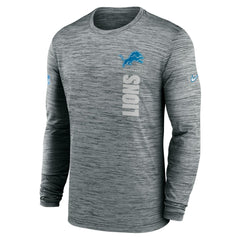 Nike Detroit Lions Sideline Velocity Dri-FIT Long Sleeve T-Shirt Gray