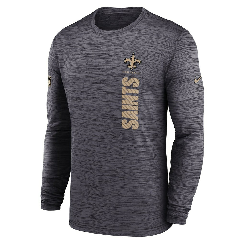 Nike New Orleans Saints Sideline Velocity Dri-FIT Long Sleeve T-Shirt Black