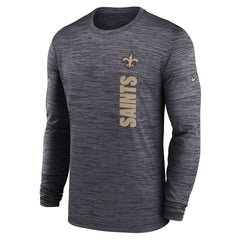Nike New Orleans Saints Sideline Velocity Dri-FIT Long Sleeve T-Shirt Black