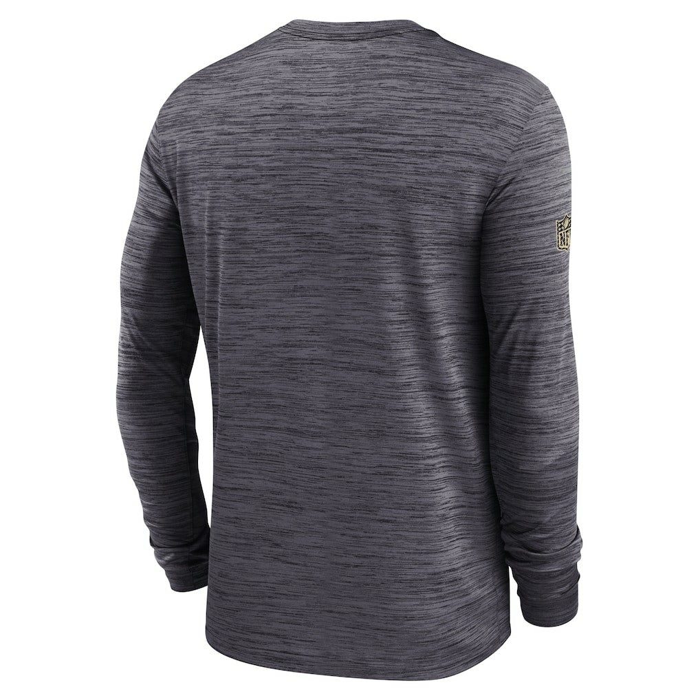 Nike New Orleans Saints Sideline Velocity Dri-FIT Long Sleeve T-Shirt Black
