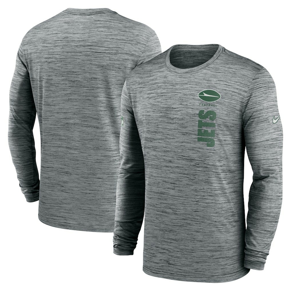 Nike New York Jets Sideline Velocity Dri-FIT Long Sleeve T-Shirt Gray