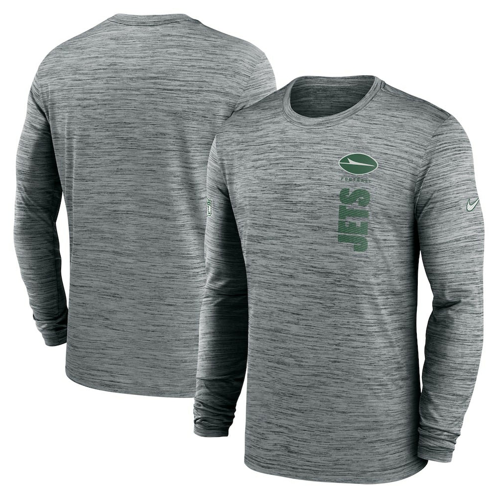 Nike New York Jets Sideline Velocity Dri-FIT Long Sleeve T-Shirt Gray