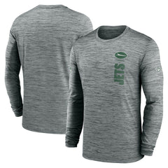 Nike New York Jets Sideline Velocity Dri-FIT Long Sleeve T-Shirt Gray