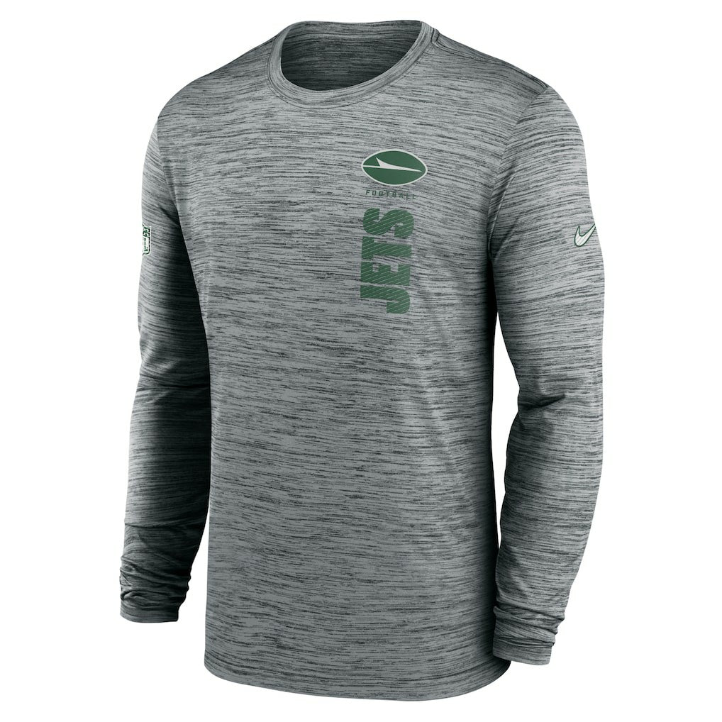 Nike New York Jets Sideline Velocity Dri-FIT Long Sleeve T-Shirt Gray