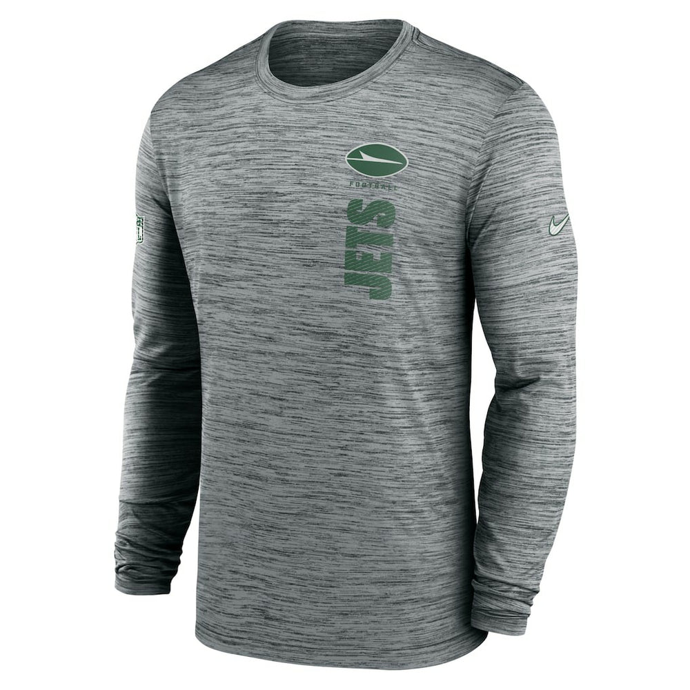 Nike New York Jets Sideline Velocity Dri-FIT Long Sleeve T-Shirt Gray