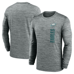 Nike Philadelphia Eagles Sideline Velocity Dri-FIT Long Sleeve T-Shirt Gray