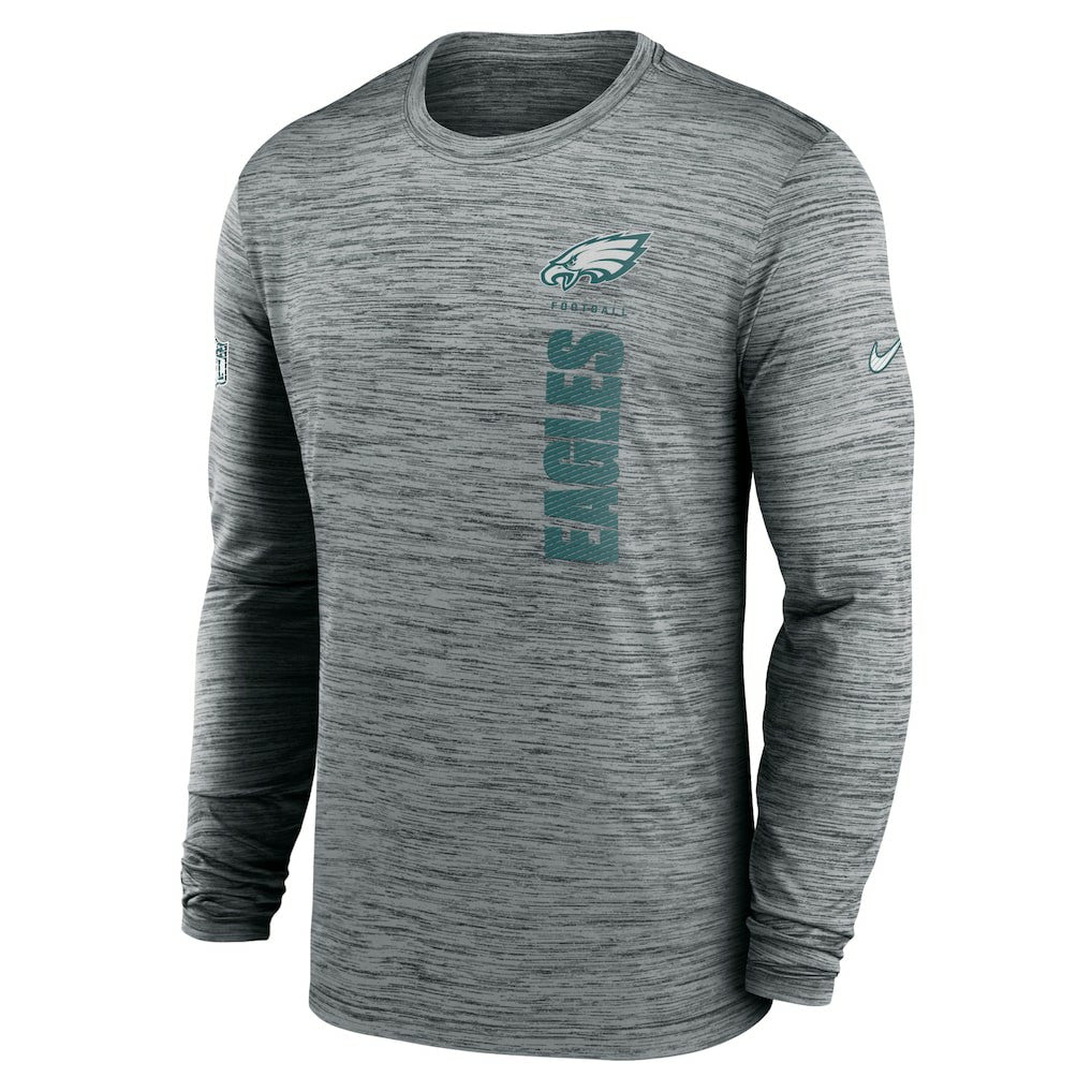 Nike Philadelphia Eagles Sideline Velocity Dri-FIT Long Sleeve T-Shirt Gray