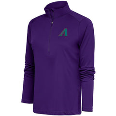 Arizona Diamondbacks Antigua Women's Cooperstown Tribute Half-Zip Pullover Top - Purple - MLB Lifestyle