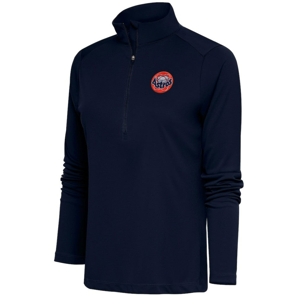 Houston Astros Antigua Women's Cooperstown Tribute Half-Zip Pullover Top - Navy - MLB Lifestyle