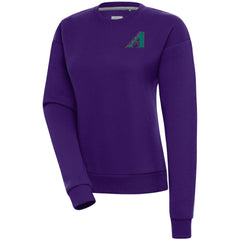 Arizona Diamondbacks Antigua Women's Cooperstown Victory Crewneck Pullover Sweatshirt - Purple - MLB Discount
