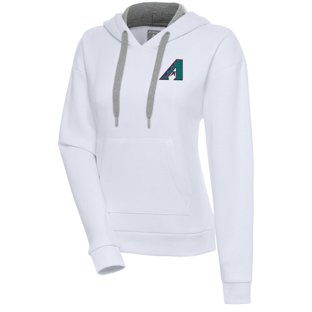 Arizona Diamondbacks Antigua Women's Cooperstown Victory Pullover Hoodie - White - MLB on Sale