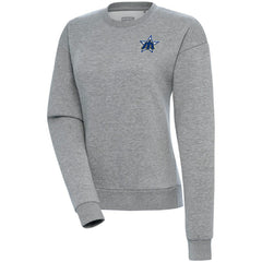 Seattle Mariners Antigua Women's Cooperstown Victory Crewneck Pullover Sweatshirt - Heather Gray - MLB Lifestyle