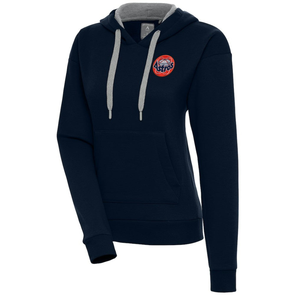 Houston Astros Antigua Women's Cooperstown Victory Pullover Hoodie - Navy - MLB Lifestyle