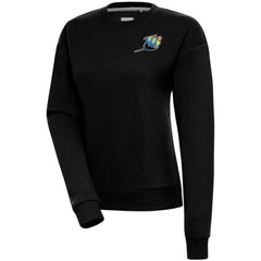 Tampa Bay Rays Antigua Women's Cooperstown Victory Crewneck Pullover Sweatshirt - Black - MLB on Sale