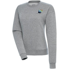 Tampa Bay Rays Antigua Women's Cooperstown Victory Crewneck Pullover Sweatshirt - Heather Gray - MLB Discount