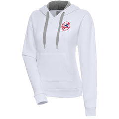 New York Yankees Antigua Women's Cooperstown Victory Pullover Hoodie - White - MLB on Sale
