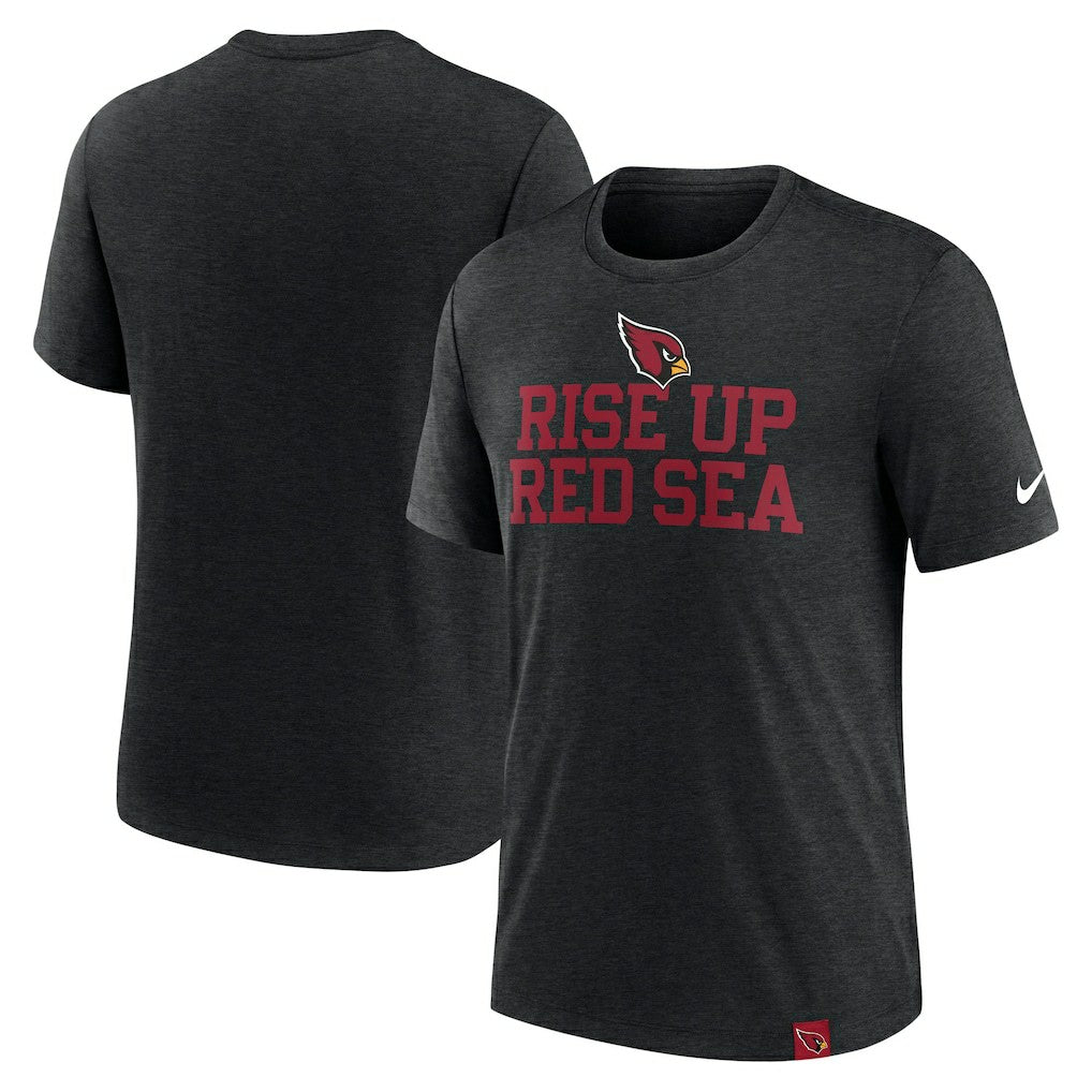 Nike Arizona Cardinals Blitz Tri-Blend T-Shirt Heather Black