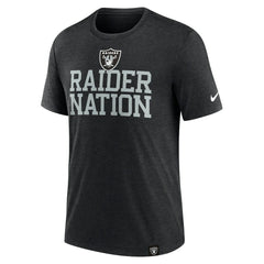 Nike Las Vegas Raiders Blitz Tri-Blend T-Shirt Heather Black