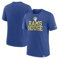 Nike Los Angeles Rams Blitz Tri-Blend T-Shirt Heather Royal