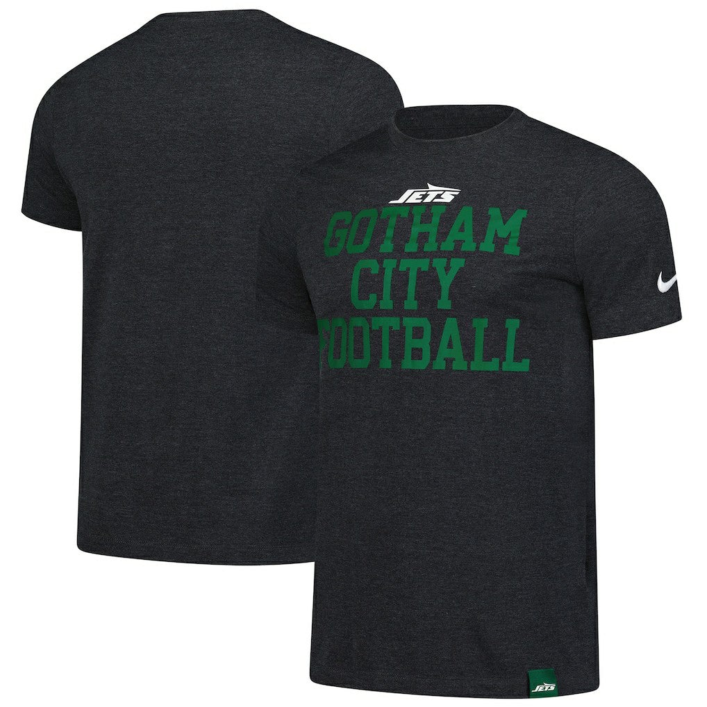 Nike New York Jets Blitz Tri-Blend T-Shirt Heather Black