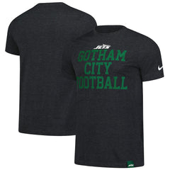 Nike New York Jets Blitz Tri-Blend T-Shirt Heather Black