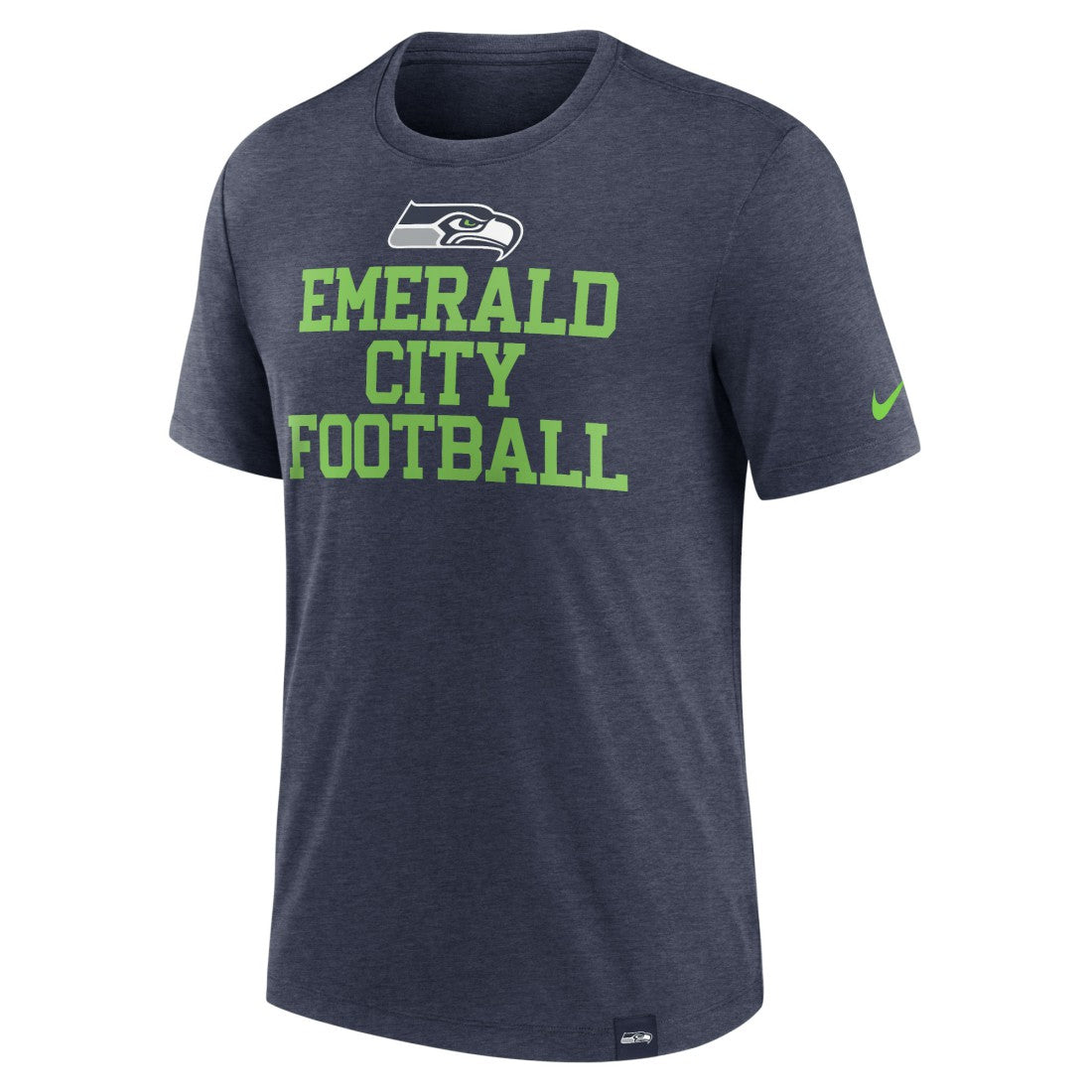 Nike Seattle Seahawks Blitz Tri-Blend T-Shirt Heather College Navy