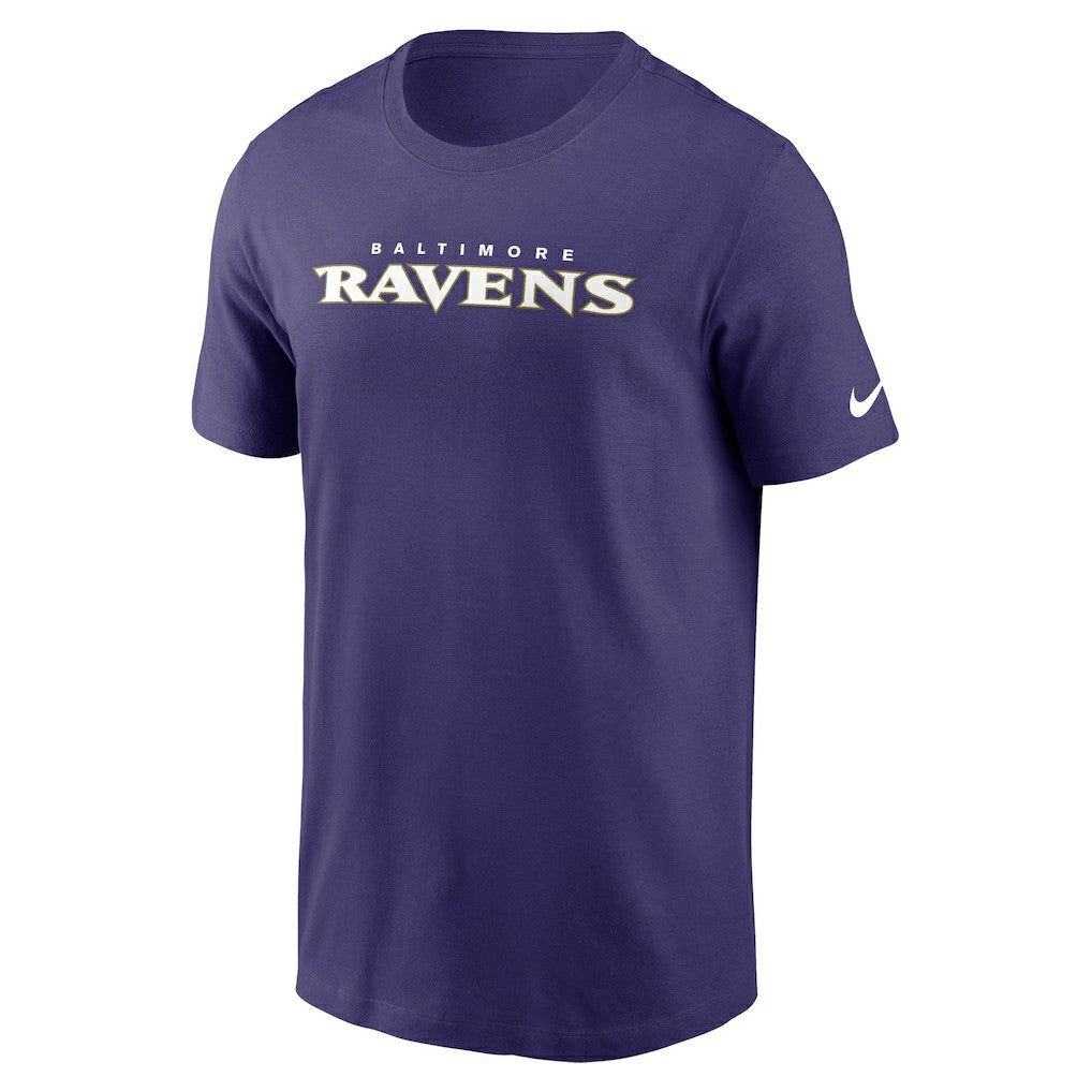 Nike Baltimore Ravens Primetime Wordmark Essential T-Shirt Purple