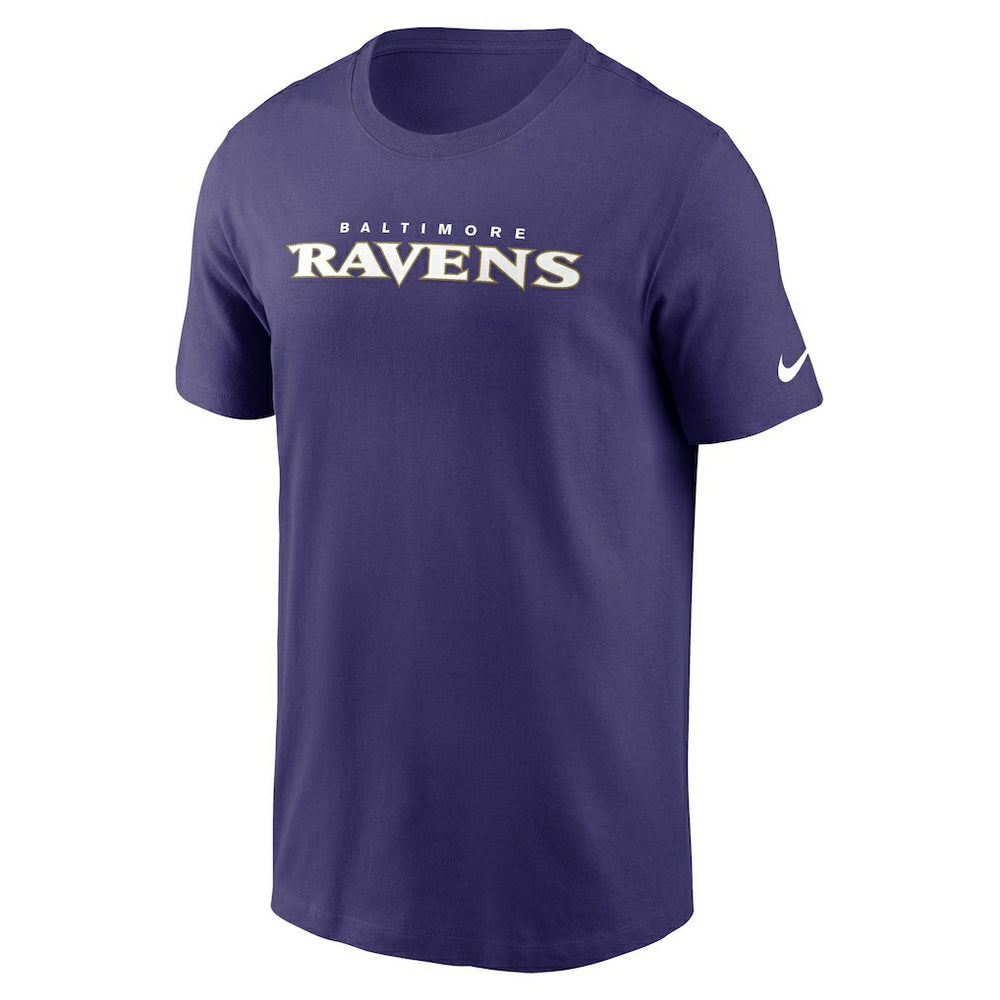 Nike Baltimore Ravens Primetime Wordmark Essential T-Shirt Purple