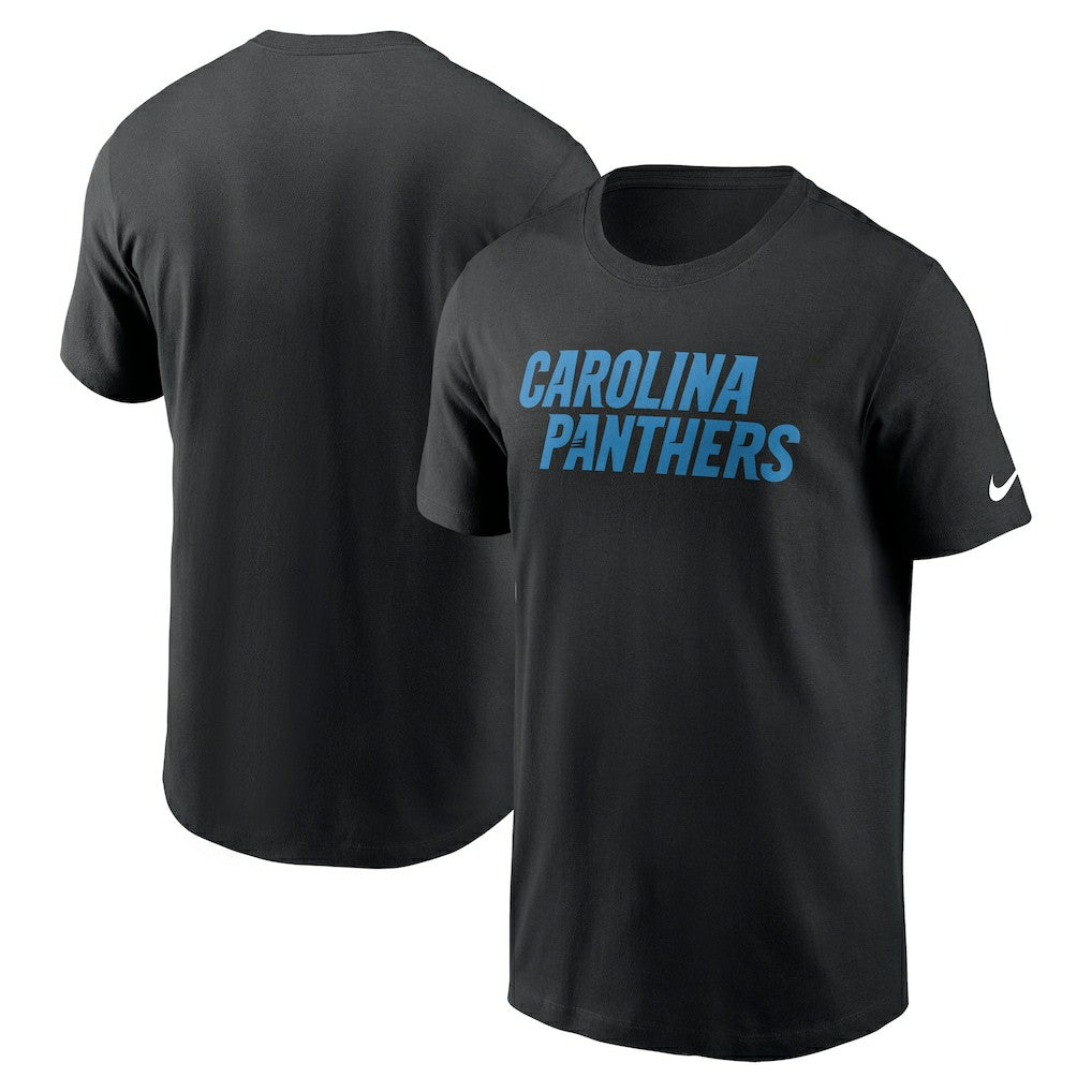 Nike Carolina Panthers Primetime Wordmark Essential T-Shirt Black