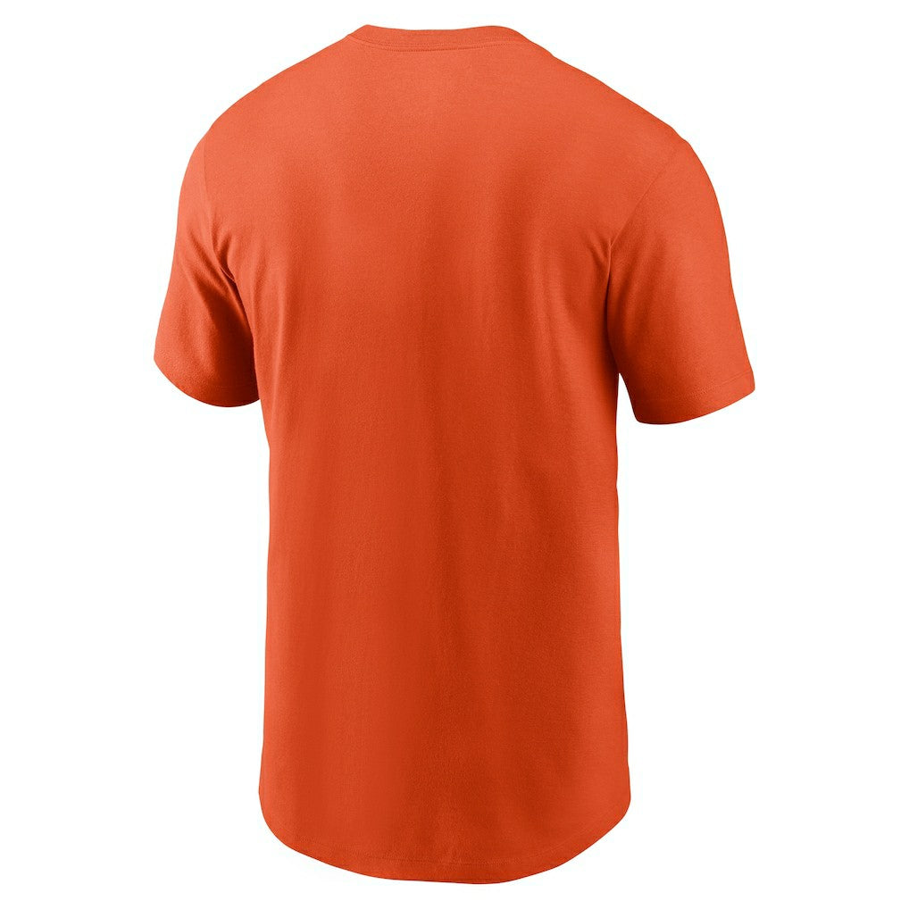 Nike Chicago Bears Primetime Wordmark Essential T-Shirt Orange