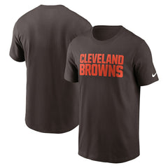 Nike Cleveland Browns Primetime Wordmark Essential T-Shirt Brown
