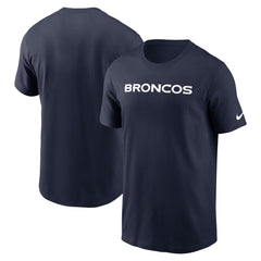 Nike Denver Broncos Primetime Wordmark Essential T-Shirt Navy