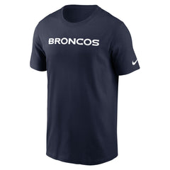 Nike Denver Broncos Primetime Wordmark Essential T-Shirt Navy