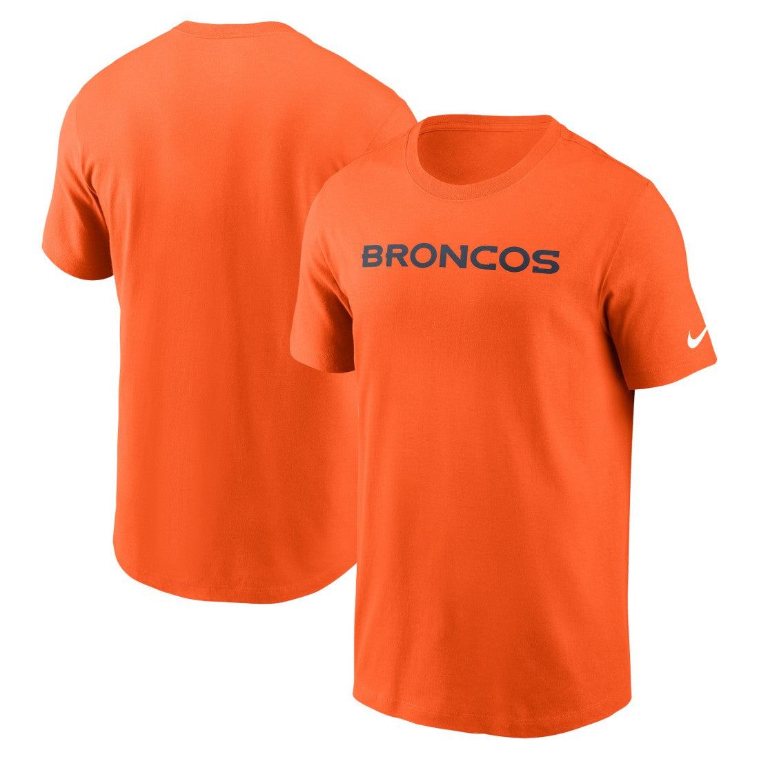 Nike Denver Broncos Primetime Wordmark Essential T-Shirt Orange