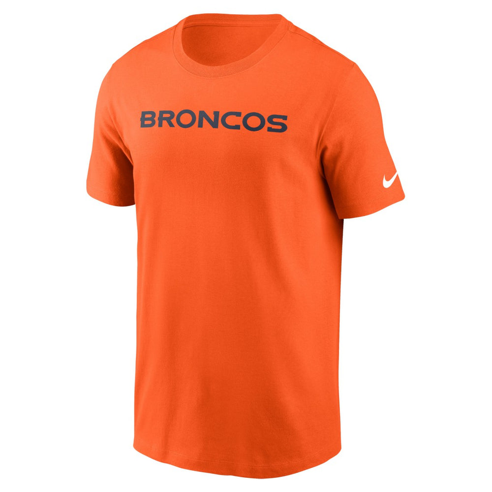 Nike Denver Broncos Primetime Wordmark Essential T-Shirt Orange
