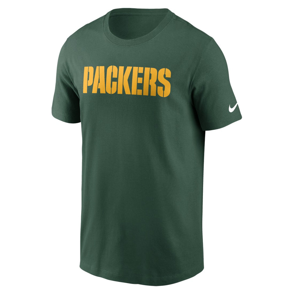 Nike Green Bay Packers Primetime Wordmark Essential T-Shirt Green