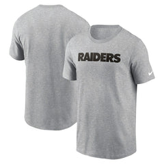 Nike Las Vegas Raiders Primetime Wordmark Essential T-Shirt Heather Gray