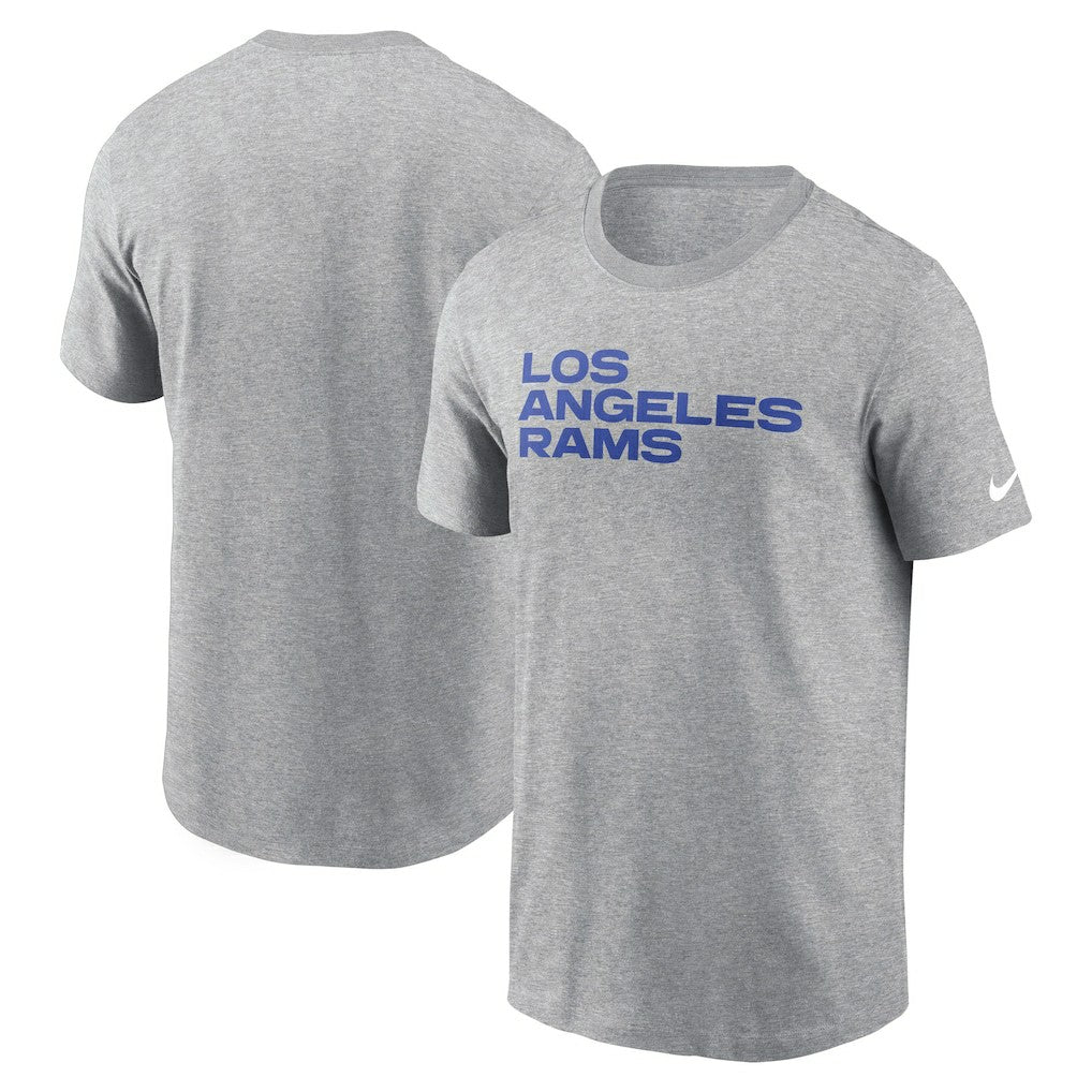 Nike Los Angeles Rams Primetime Wordmark Essential T-Shirt Heather Gray