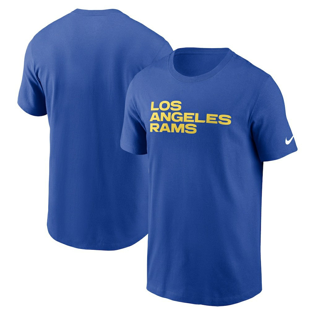 Nike Los Angeles Rams Primetime Wordmark Essential T-Shirt Royal