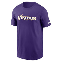 Nike Minnesota Vikings Primetime Wordmark Essential T-Shirt Purple