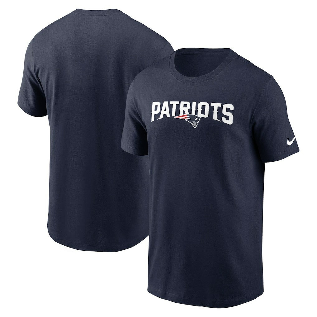 Nike New England Patriots Primetime Wordmark Essential T-Shirt Navy