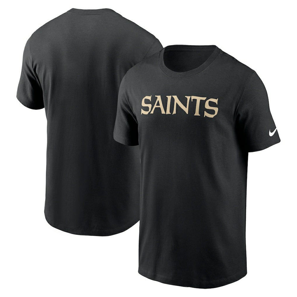 Nike New Orleans Saints Primetime Wordmark Essential T-Shirt Black