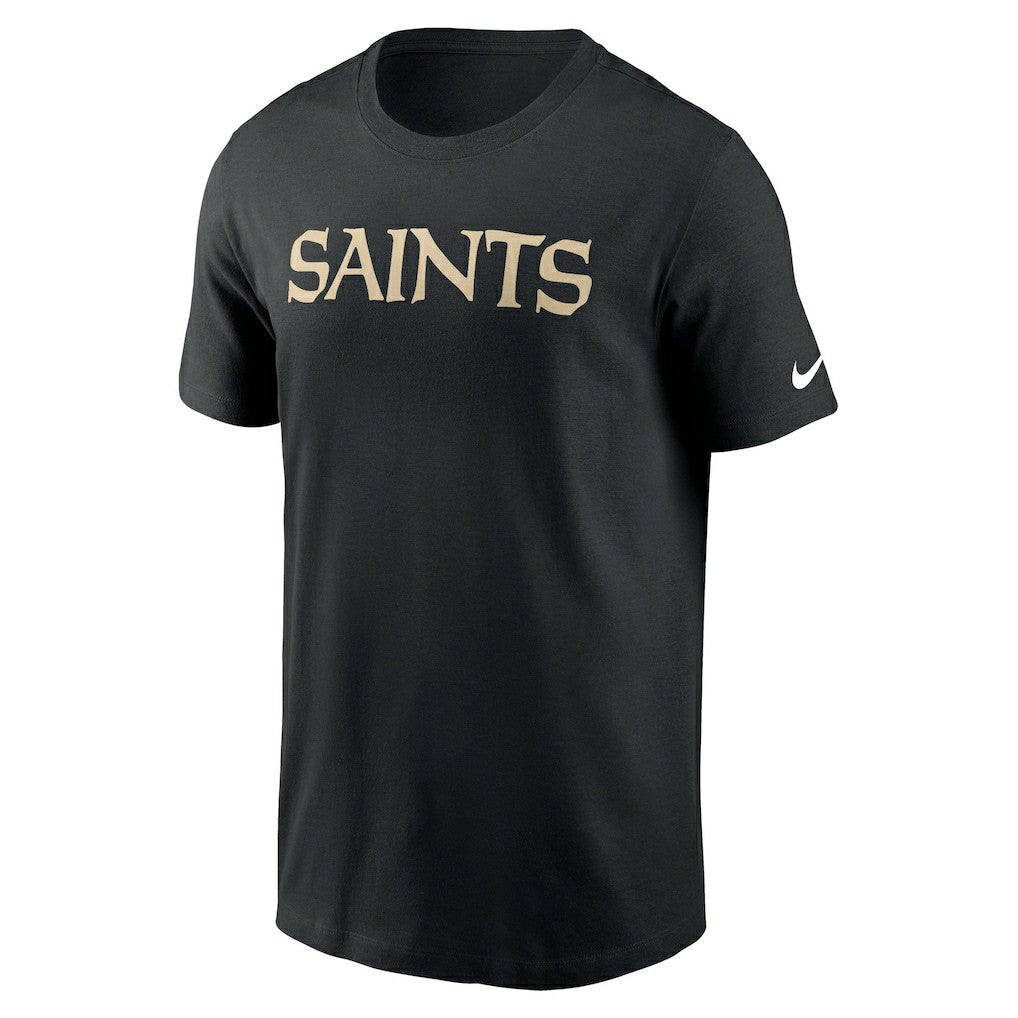 Nike New Orleans Saints Primetime Wordmark Essential T-Shirt Black