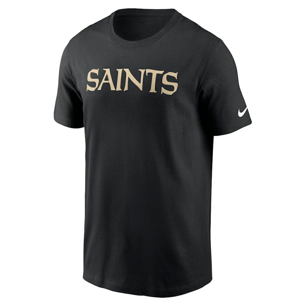 Nike New Orleans Saints Primetime Wordmark Essential T-Shirt Black
